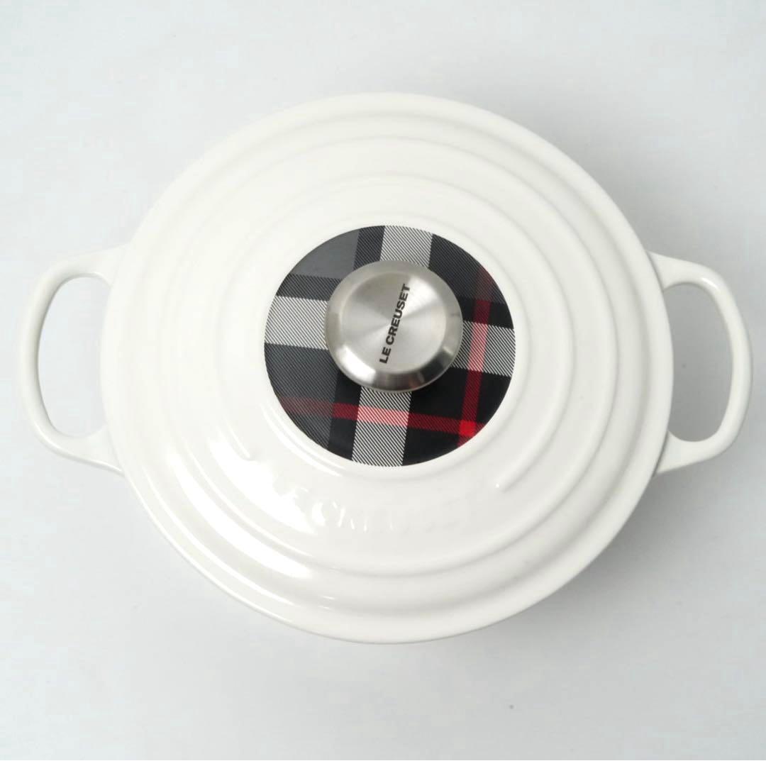 【新品】LE CREUSET　シグニチャーココット ロンド ホワイト　24cm