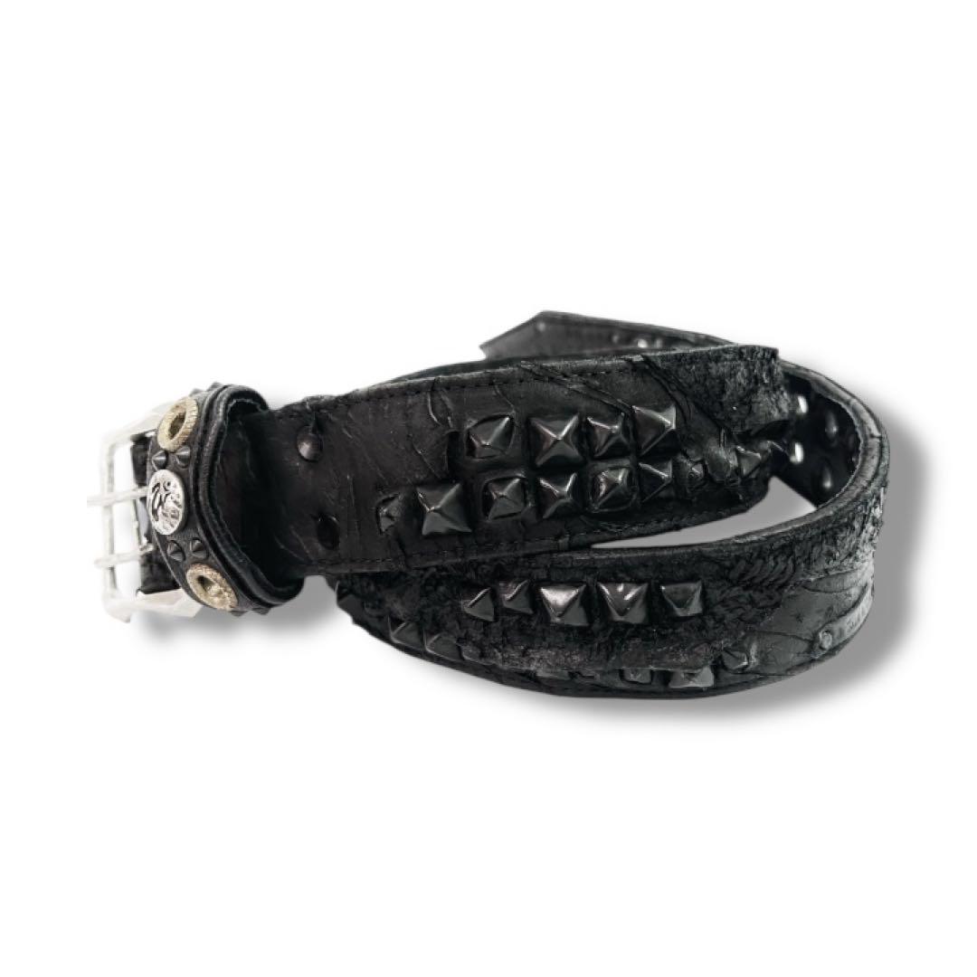 時計 Kmrii leather studs belt archive vkei