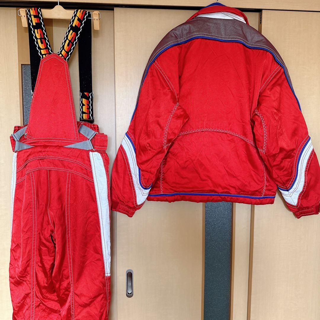 【チームアシックス】レトロ スキーウェア セットアップ (L) メンズ