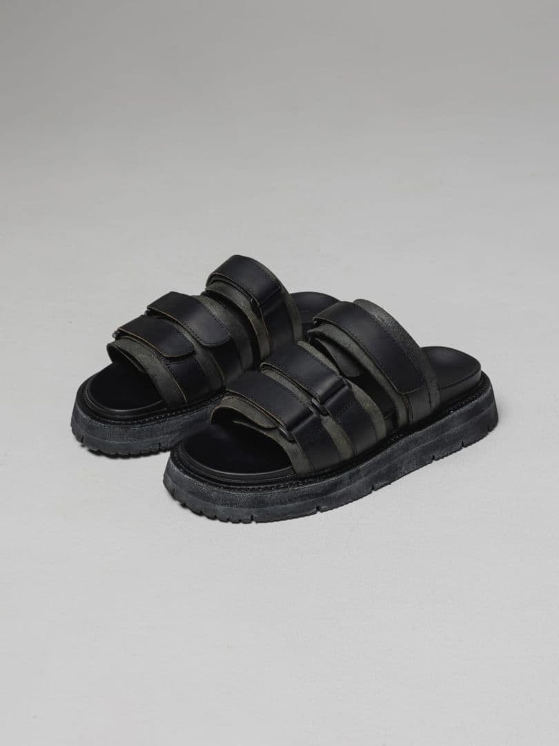 【美品】ISO 位相 GUIDI カーフレザーサンダル 42 black
