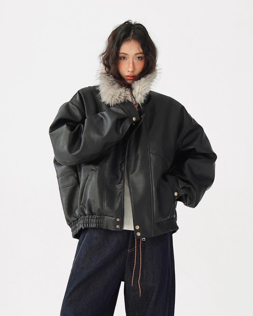 【日本未上陸】ACESTUDIOS 25AW ファーレザーブルゾンジャケット