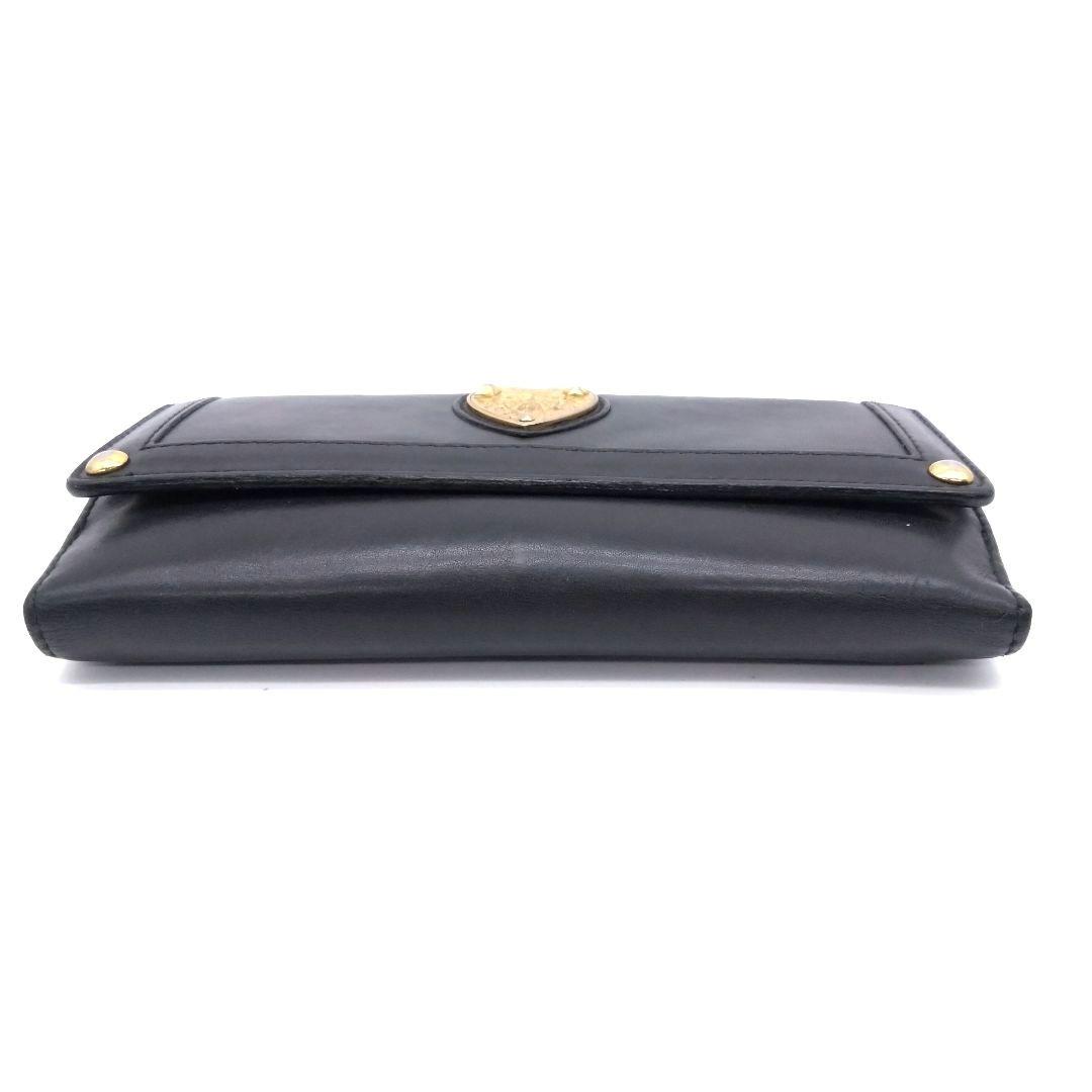 GUCCI 長財布 ハートクレスト ハートロゴ金具 可愛い 黒 208566