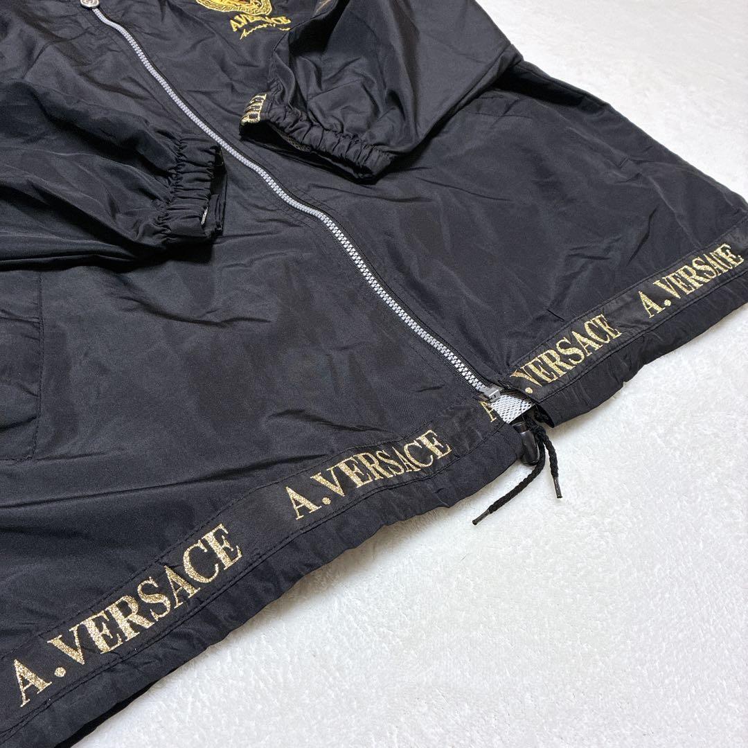 ⭐️美品⭐️ A.VERSACE ナイロンジャケット　メデューサ　XL相当 ブラック
