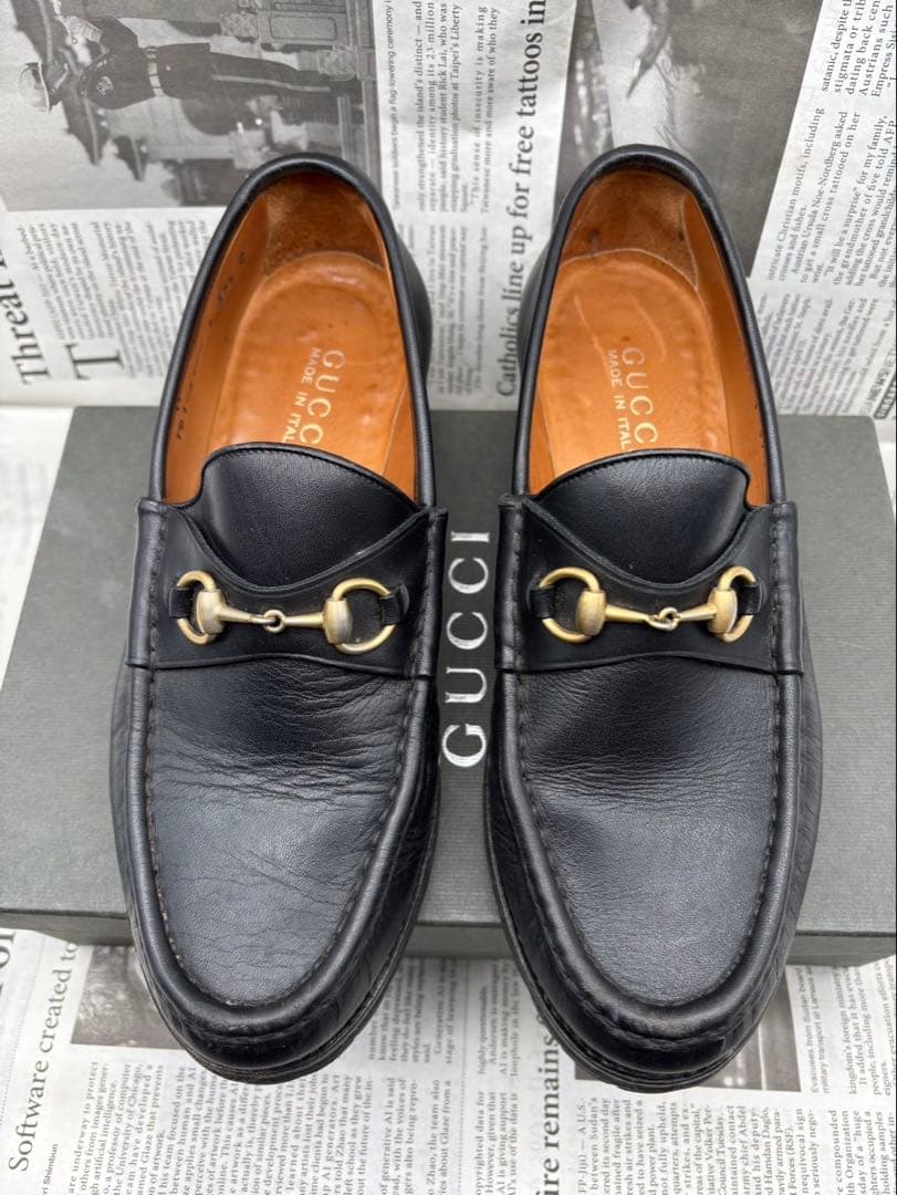 買取見積書有り　GUCCI グッチ　ホースビットローファー　37ハーフ　男女兼用