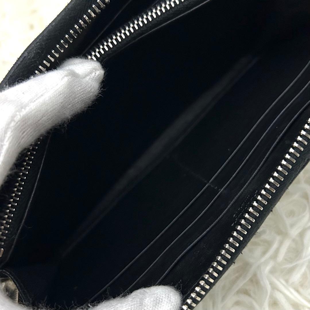 ［美品］PRADA プラダ ラウンドファスナー 長財布 ブラック