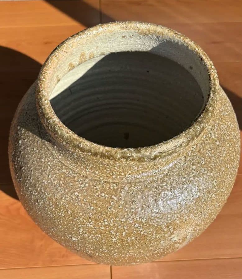 信楽焼　壺　花瓶　生花陶器　アンティーク置物