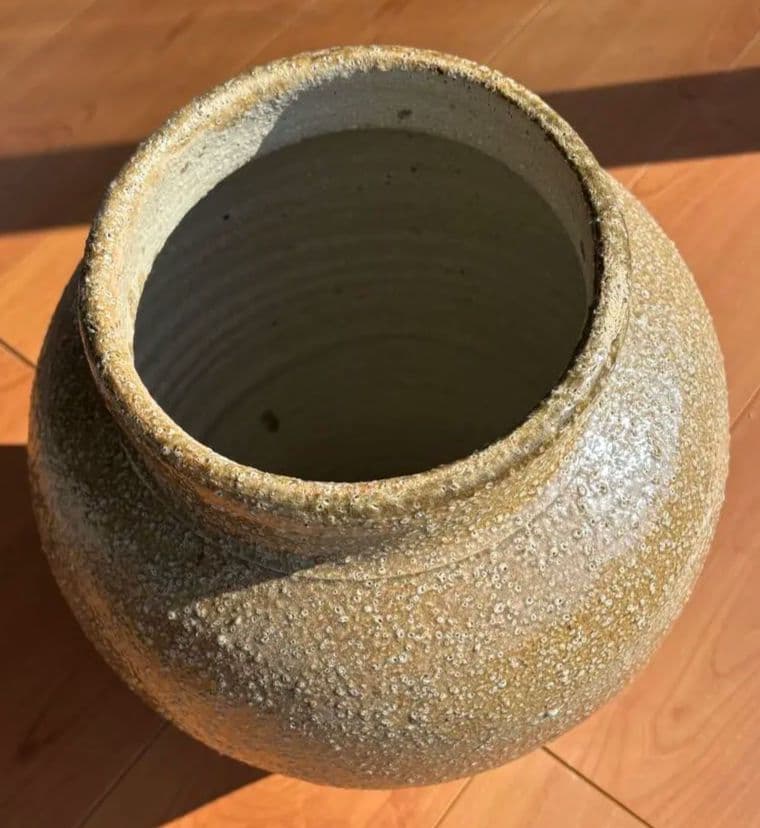 信楽焼　壺　花瓶　生花陶器　アンティーク置物
