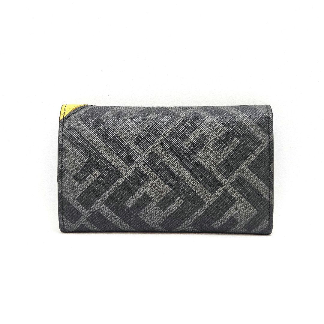 FENDI フェンディ ファブリック キーケース ズッカ柄 黄色 黒