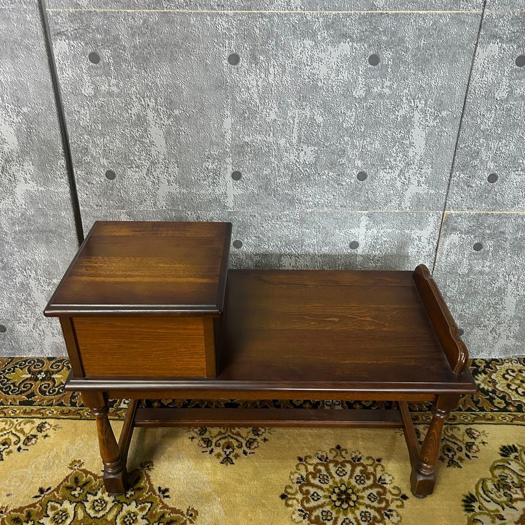 ꧁カリモク家具 karimoku꧂オールドカリモクテレフォンベンチ