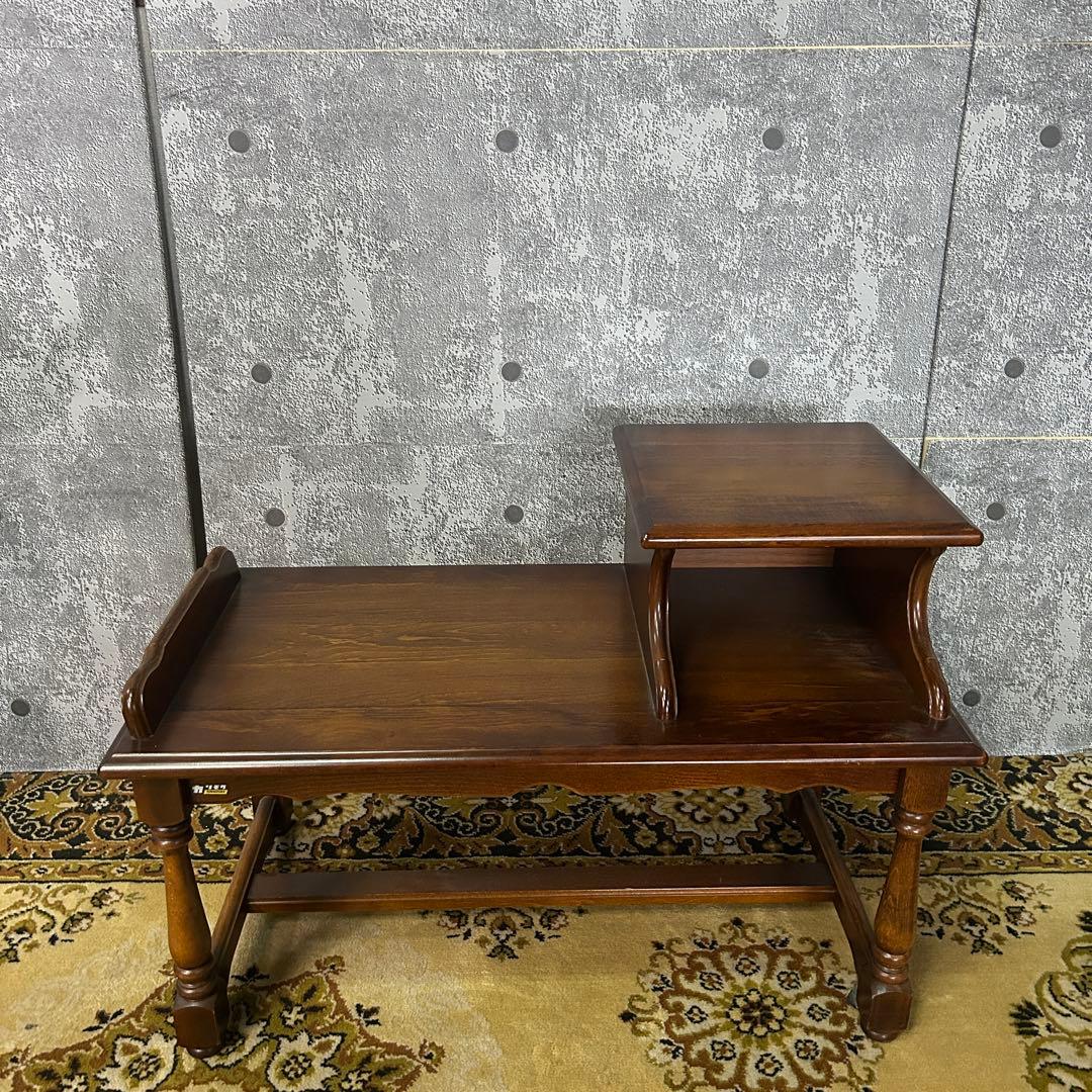 ꧁カリモク家具 karimoku꧂オールドカリモクテレフォンベンチ