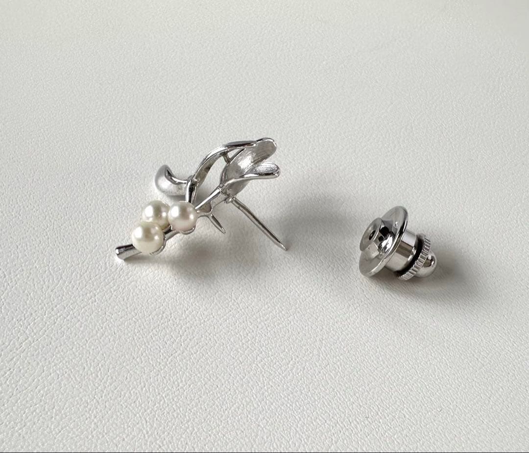 MIKIMOTO アコヤベビーパール ピンプローチ SV