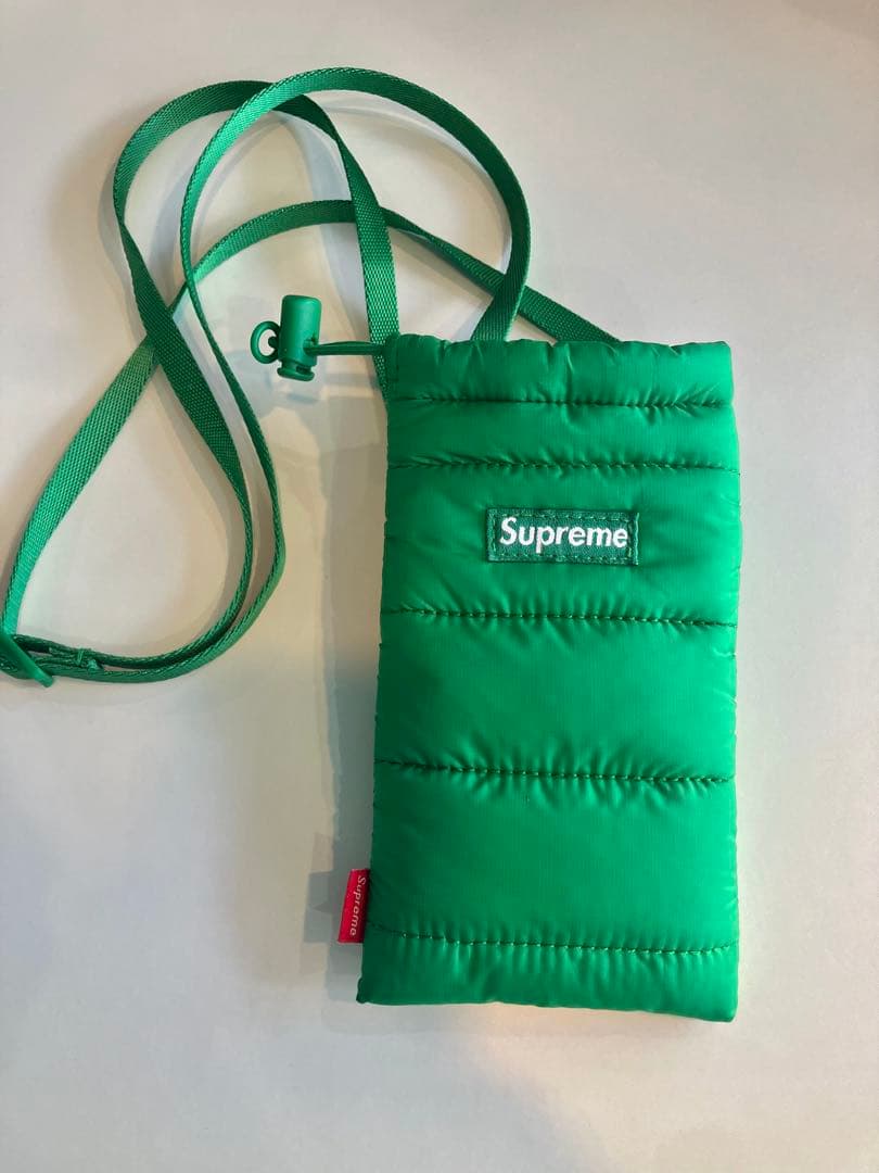 ⭐*️様 Supreme Puffer Neck Pouch \"Green\" 美