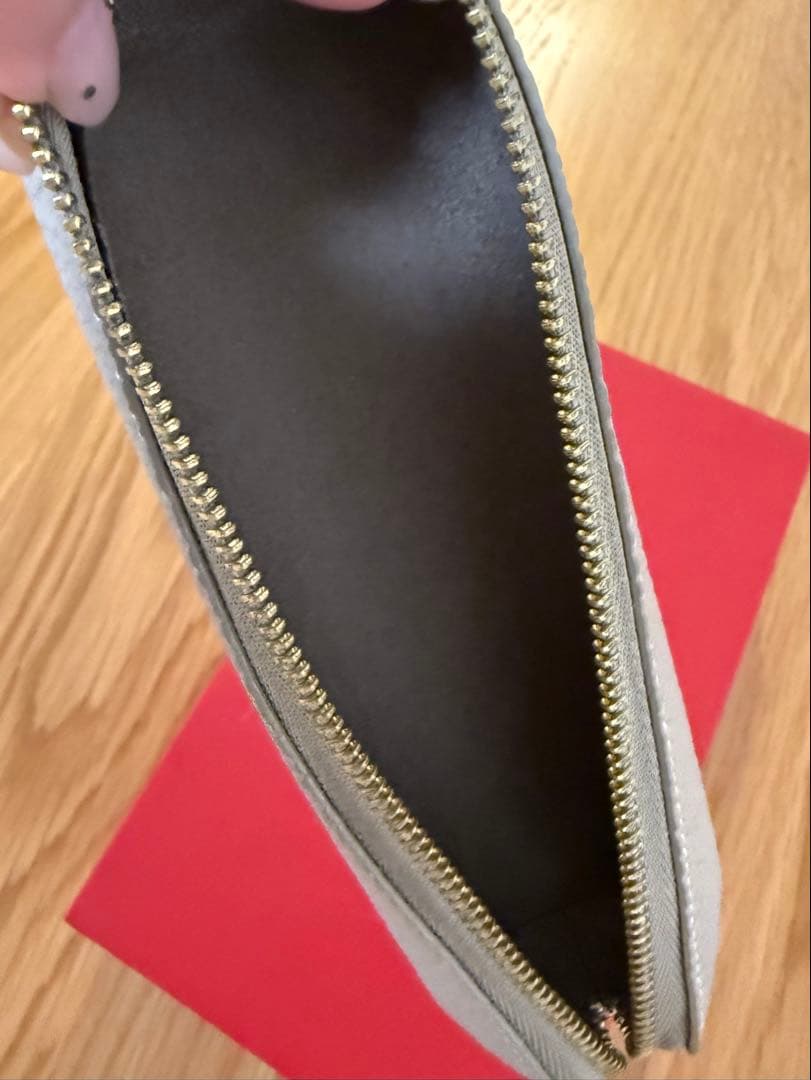 美品❤︎BONAVENTURA ペンケース シュリンクレザー グレージュ
