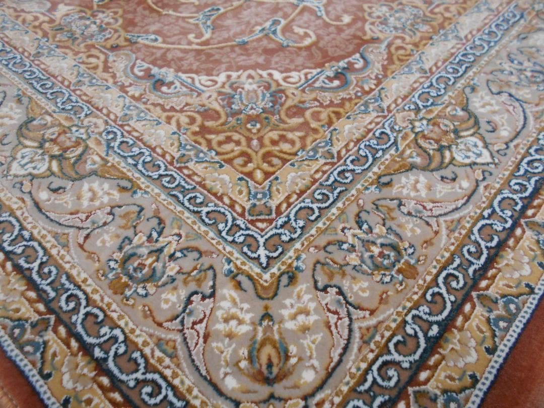 立体柄、144万ノット！本場イラン産 絨毯！ 150×225cm-200501