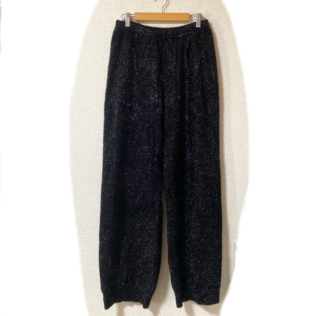 【新品タグ付】H beauty & youth スパークルニットパンツ　ラメ