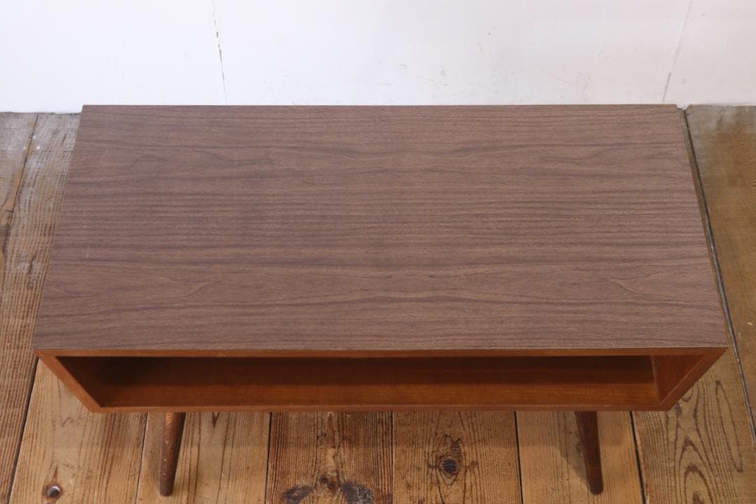 レトロ センターテーブル ローテーブル 木製 メラミン天板 デコラトップ