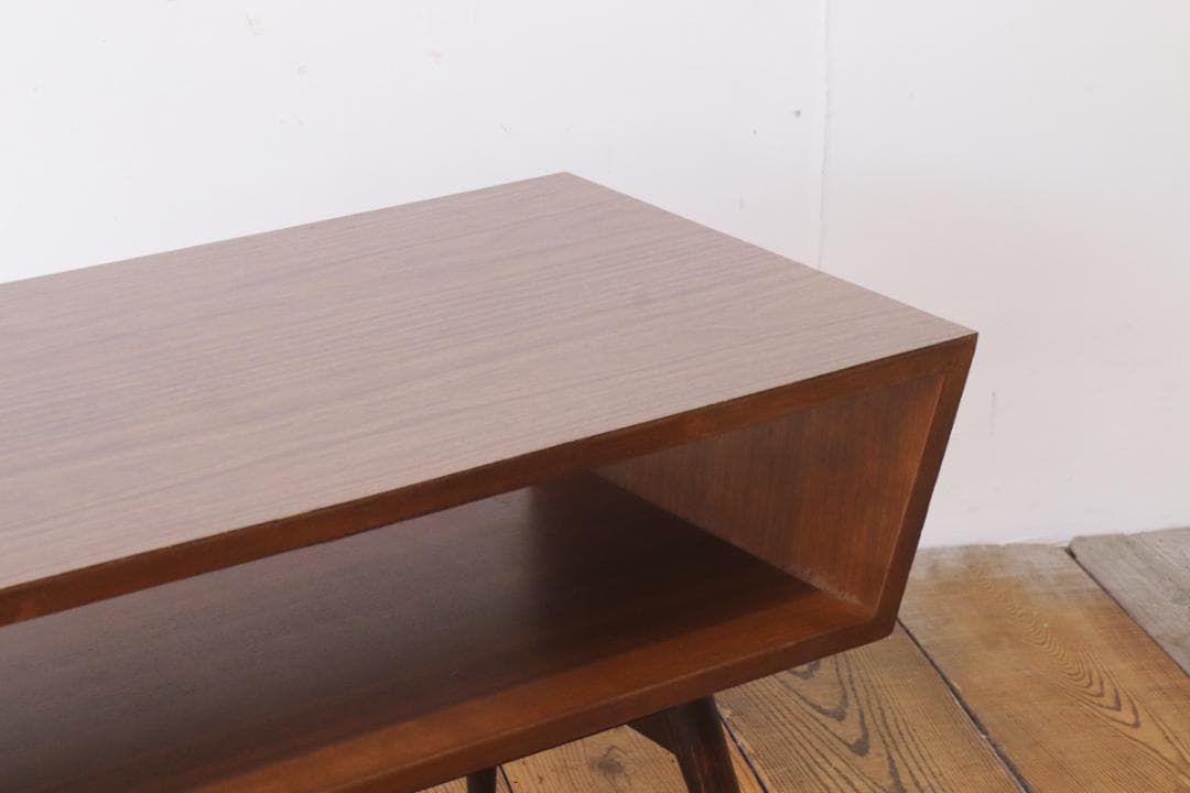 レトロ センターテーブル ローテーブル 木製 メラミン天板 デコラトップ