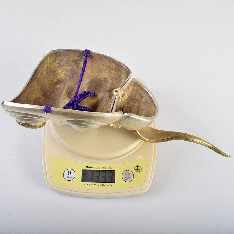 金工師　星野光義作　朧銀　能面　翁面　共箱　D　R8852B