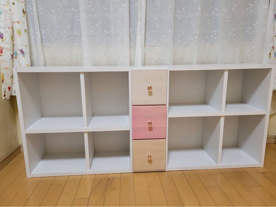 L*i様 ホワイトオープンシェルフ 引き出し付き