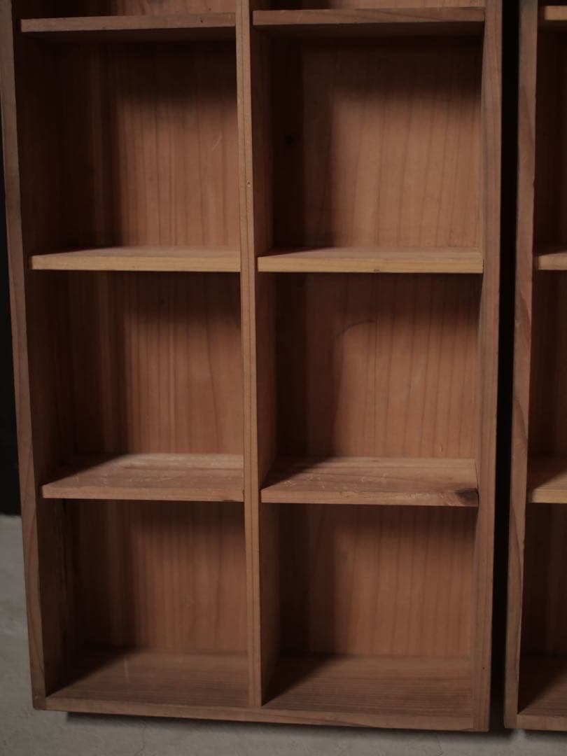 三杯　マス目　抽斗　小引き出し　小抽斗　古家具　古道具　アンティーク　昭和レトロ