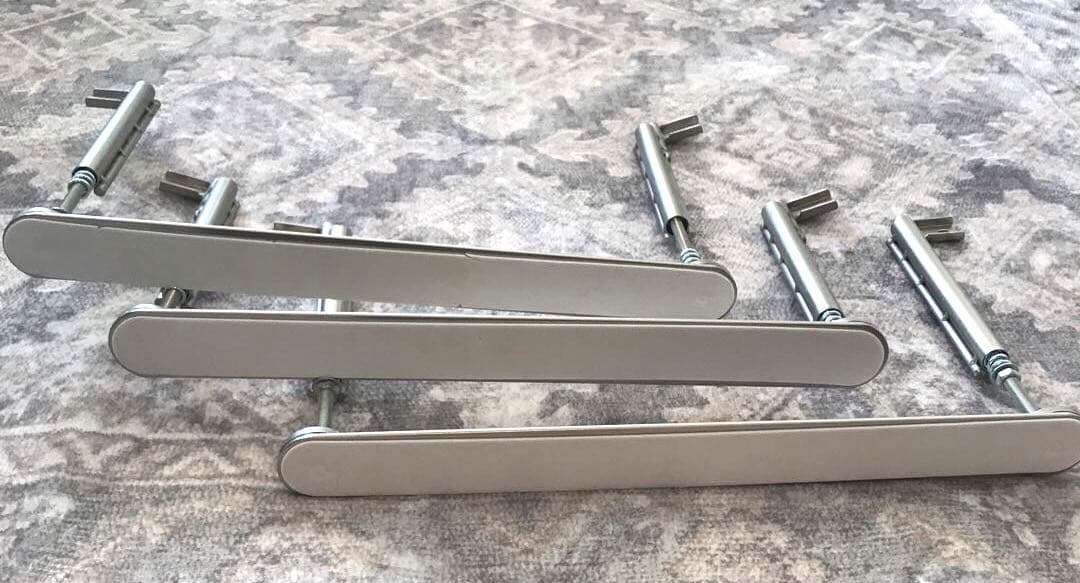 大阪市内引取り限定】ステンレスユニットシェルフ・ステンレス追加用帆立・特大×3