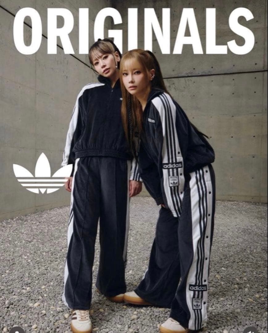 adidas W ADIBREAK VELOUR TP 黒 M