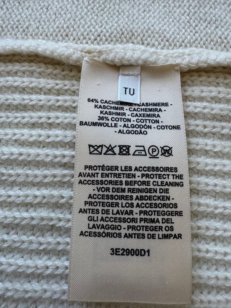 最終価格　エルメス　ポンチョ　白　23SS