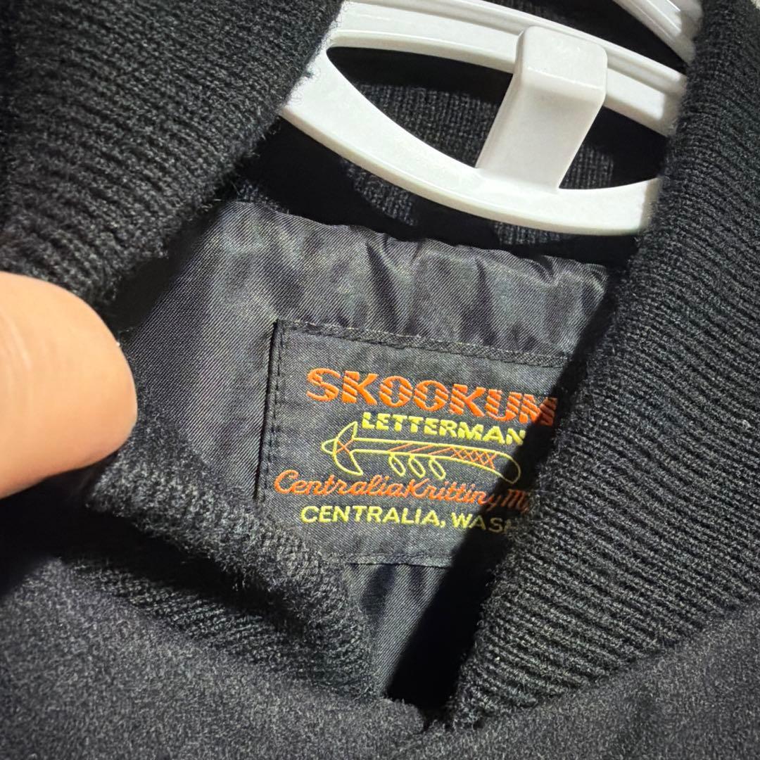 別注　SKOOKUM ブラック レザースタジャン
