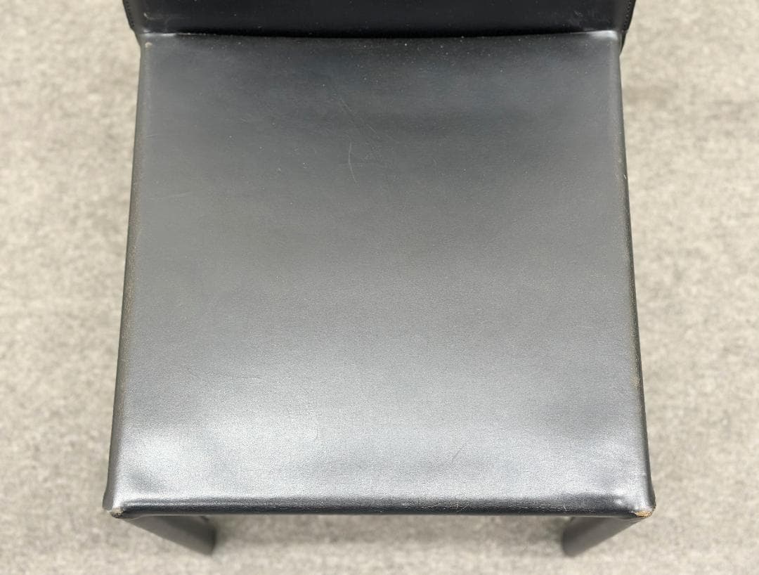 ■arrben/アルベン■レザー　ダイニングチェア　本革　イタリア　モダン　黒