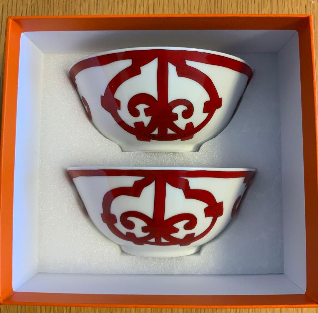 【新品・未使用】HERMES ライスボウル 〈ガダルキヴィール〉2個セット