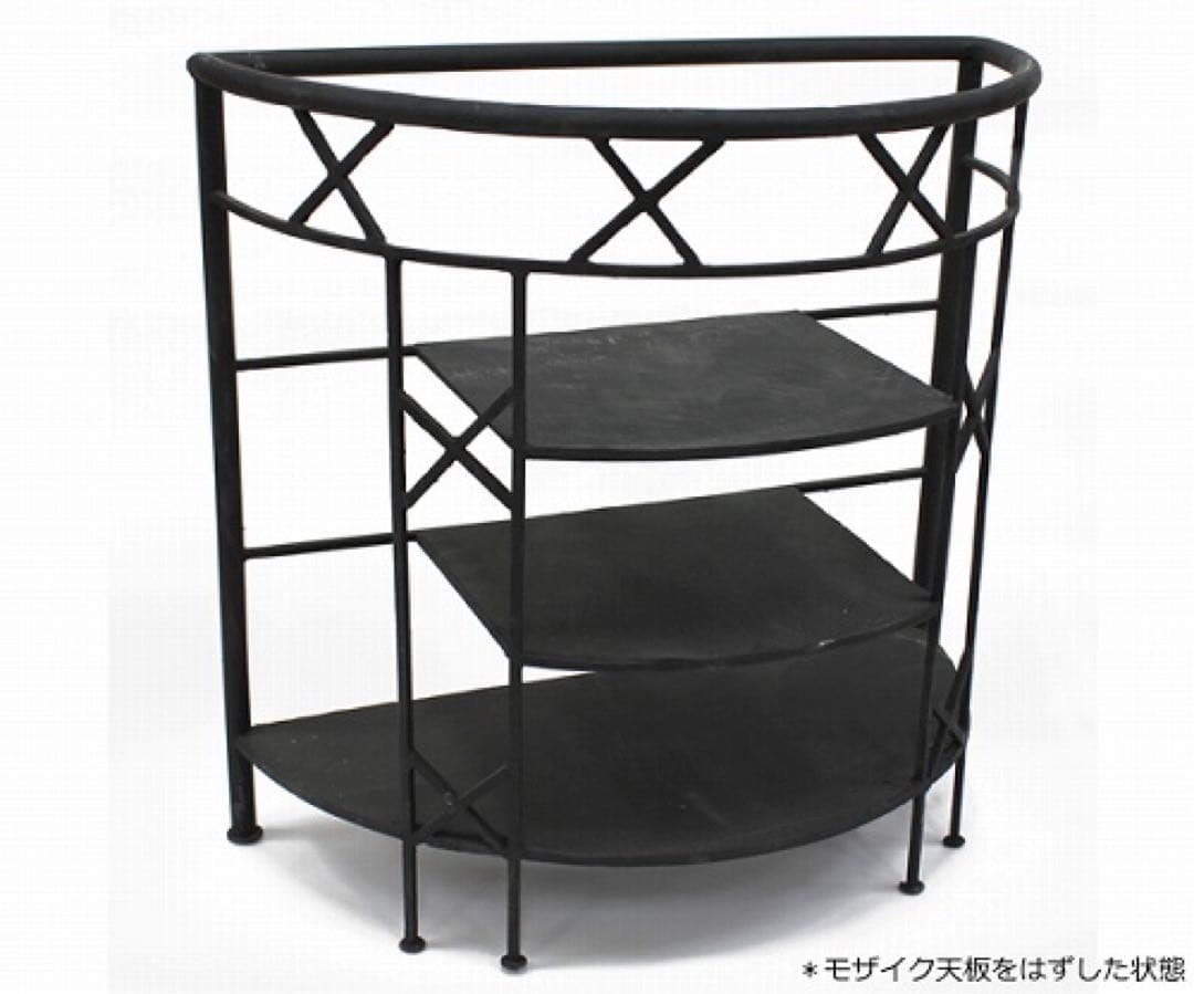 希少！モロッコ産　モザイク　アイアン　テーブル　天板付
