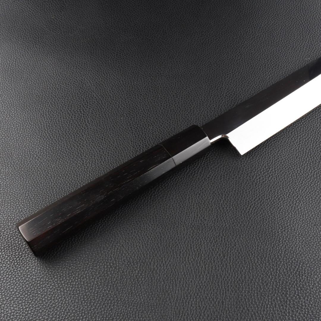 10827 切付包丁 尺三 刺身包丁 刃は究極切れ味 和包丁 黒檀黒水牛八角柄