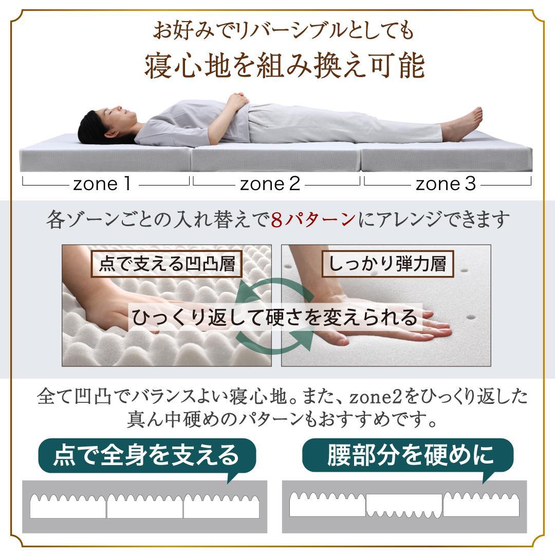 最安値！新品！送料込み！三つ折りマットレス敷布団 セミダブル