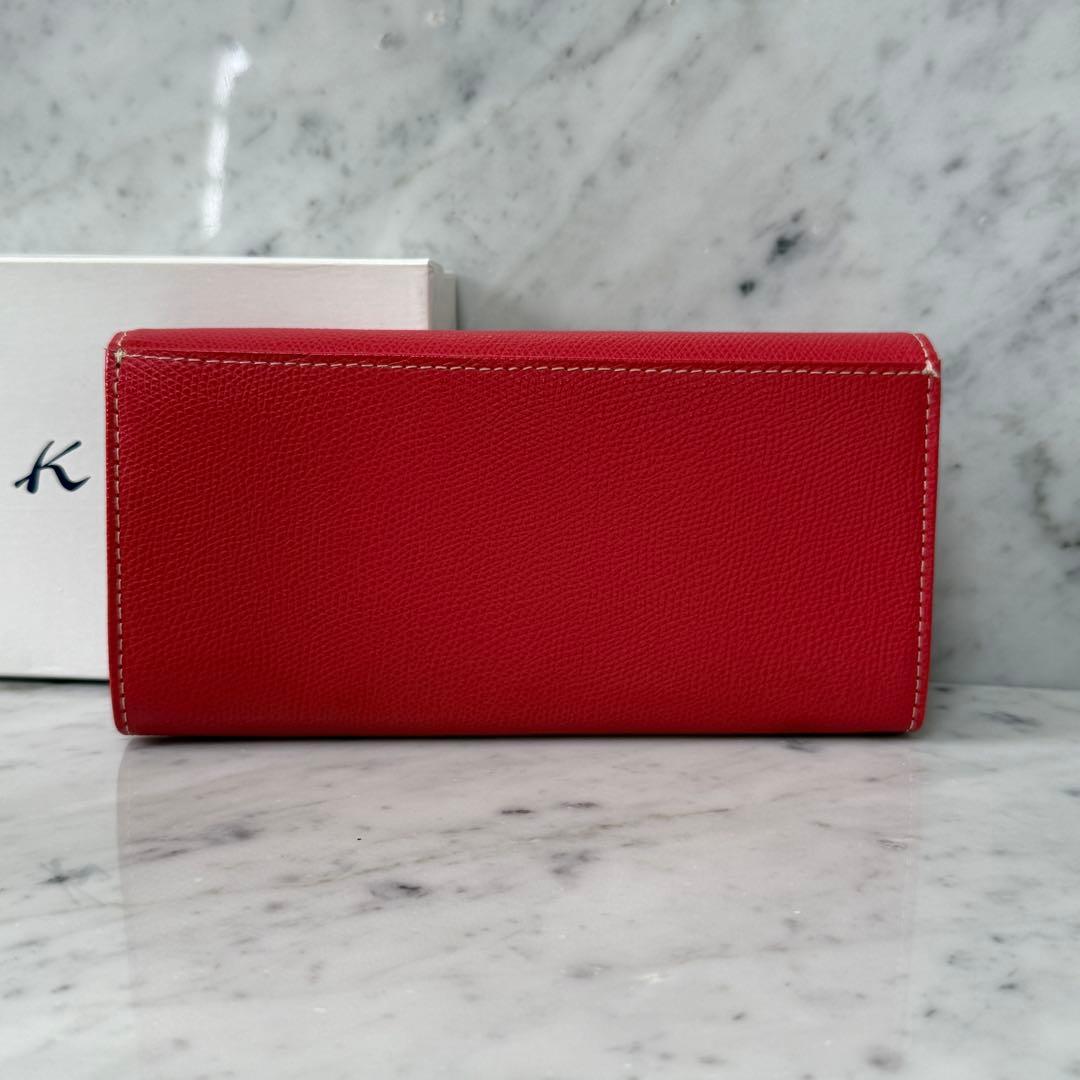 新品 未使用 kitamura キタムラ 長財布 本革 レザー レッド 赤