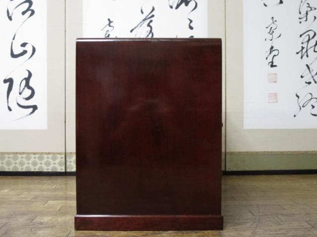 皇室献上品 伝統工芸 箱根寄木細工 木象嵌 麻の葉文様 民芸 箪笥 26万円