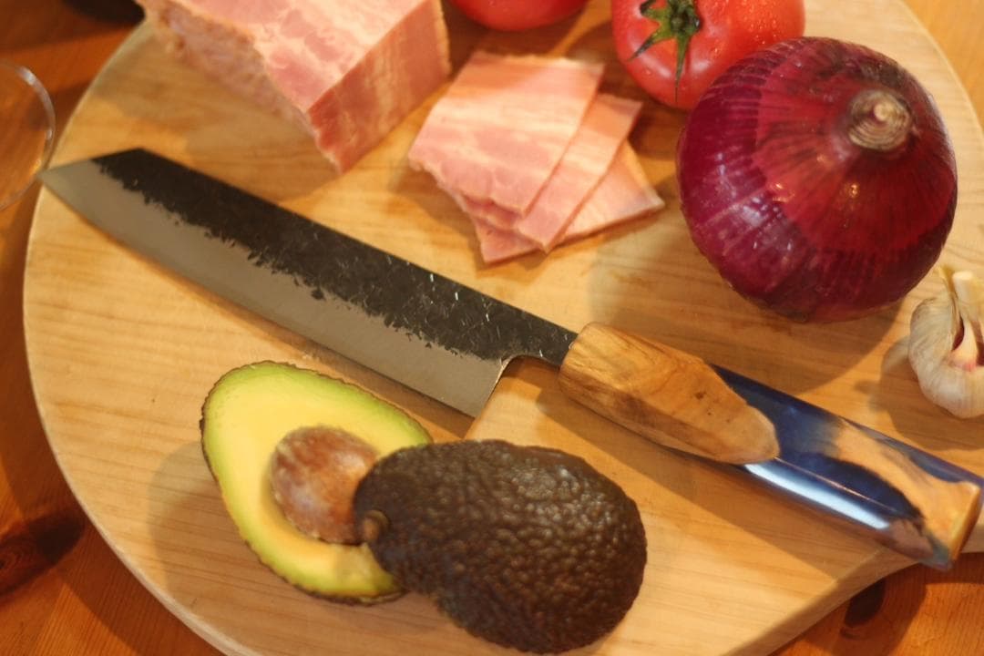 本格三徳包丁(柄ウッドレジン)