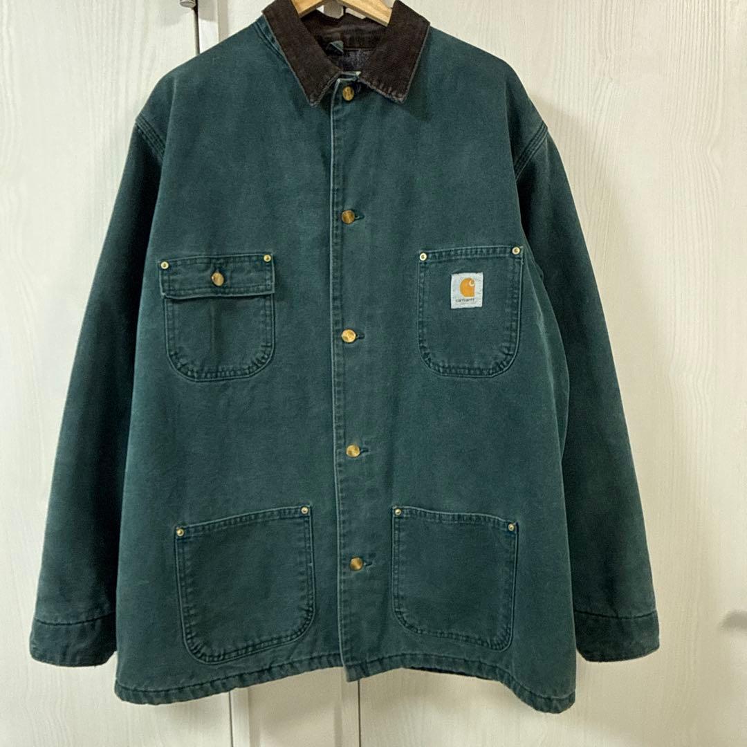 美品　カーハート　チョアコート　ダックグリーン
