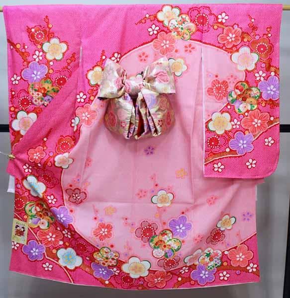 七五三 七歳 女児 正絹 総絞り 着物フルセット 着物は花ひめ NO37283