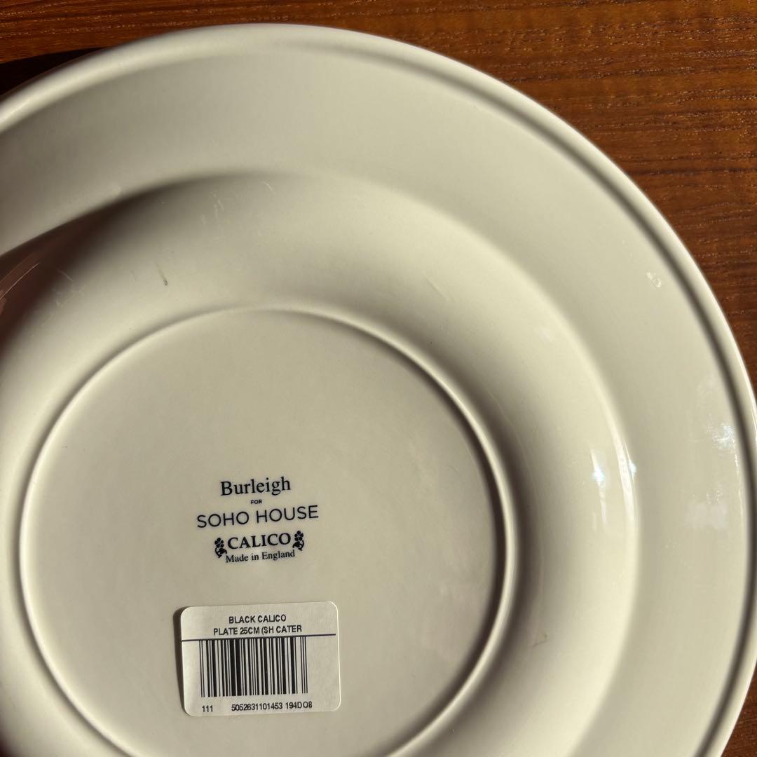 Burleigh Black Calico プレート2枚 バーレイ キャリコ