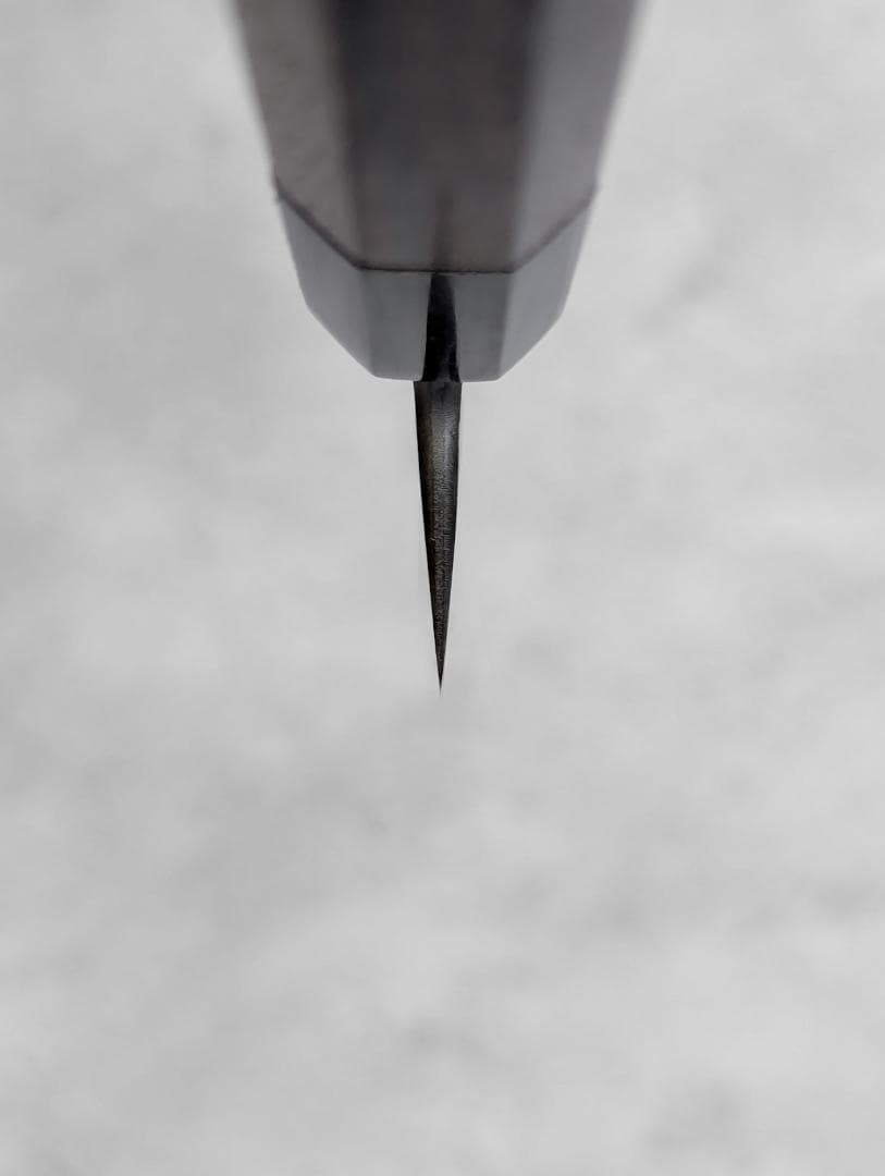 日野浦睦 Hinoura 黒打 梨地 青紙スーパー 筋引包丁 270mm