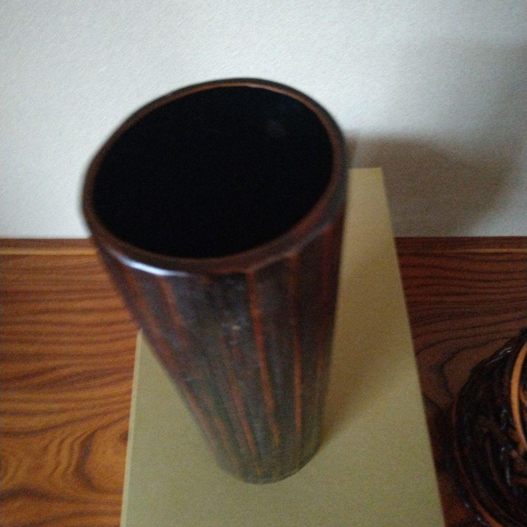 華道　花器　花筐 竹製 化粧箱入り