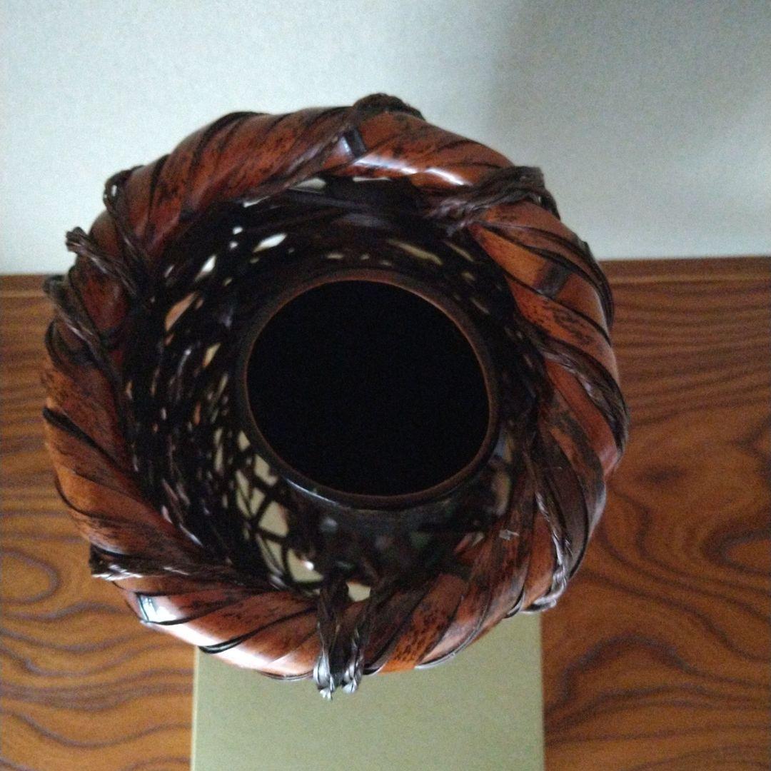 華道　花器　花筐 竹製 化粧箱入り