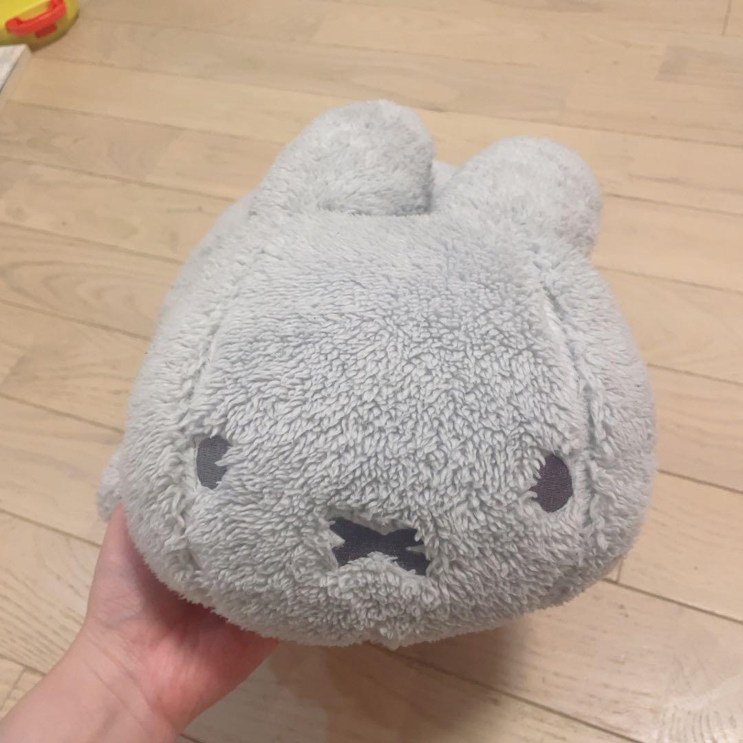 ミッフィー こうさぎ　ぬいぐるみティッシュケース グレー