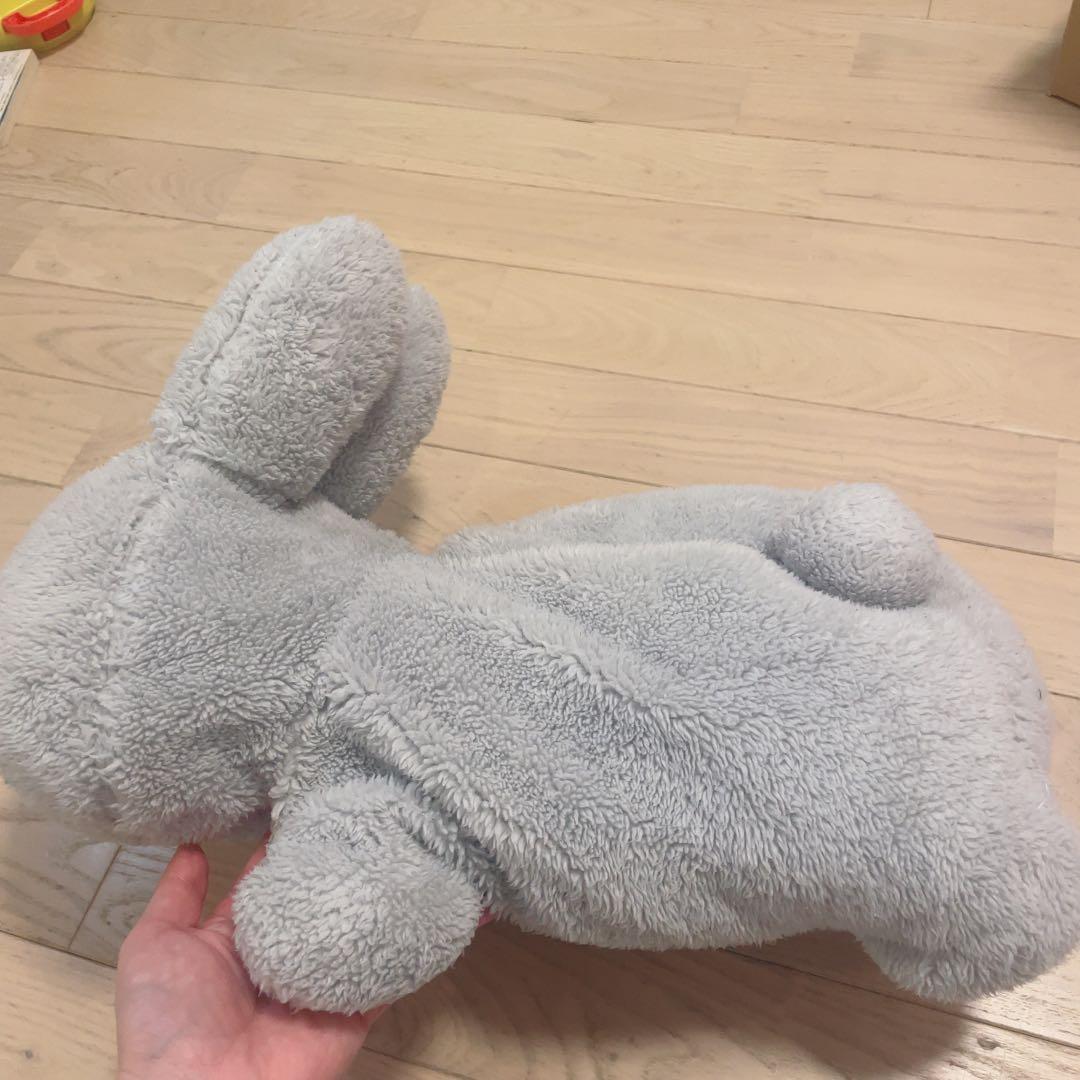 ミッフィー こうさぎ　ぬいぐるみティッシュケース グレー