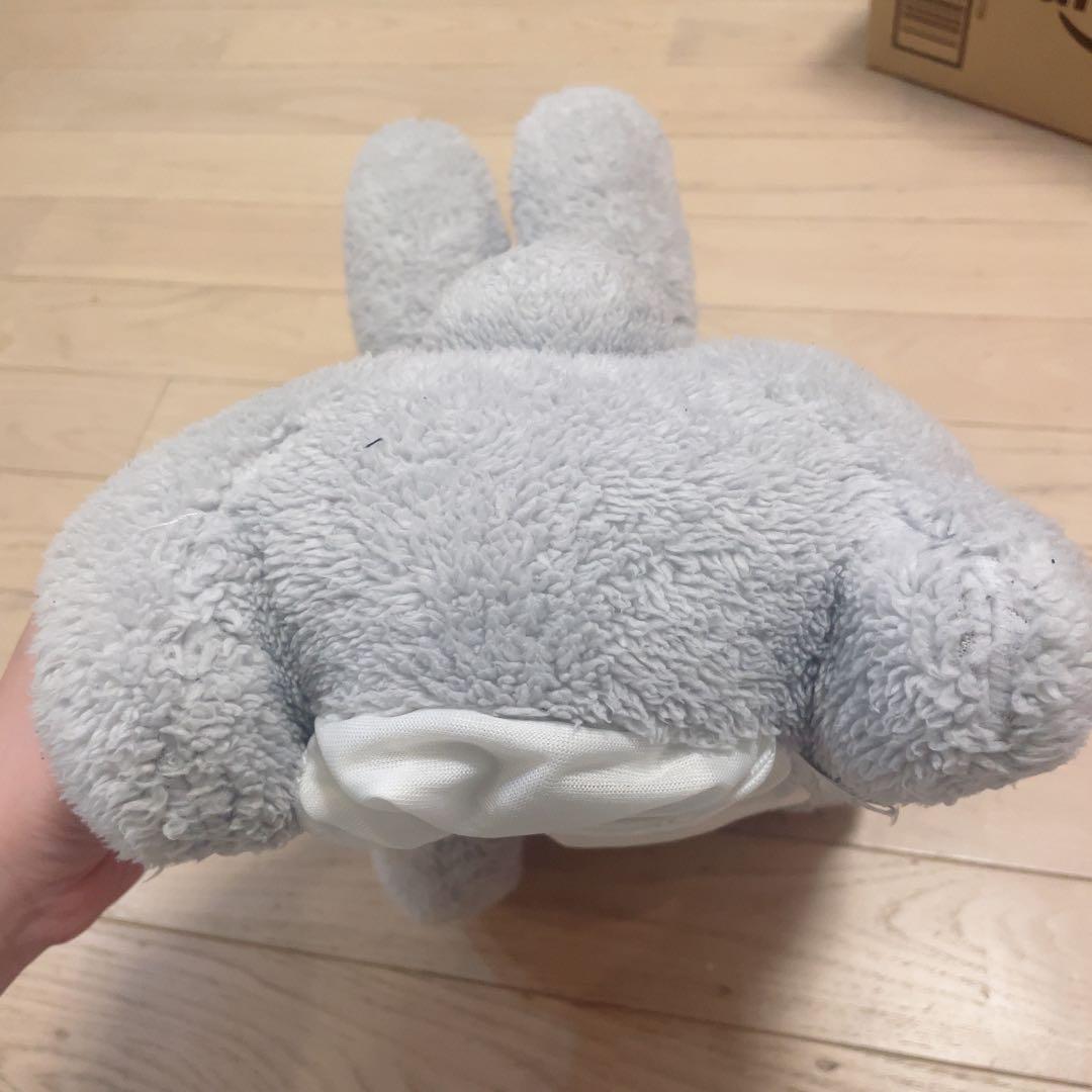 ミッフィー こうさぎ　ぬいぐるみティッシュケース グレー