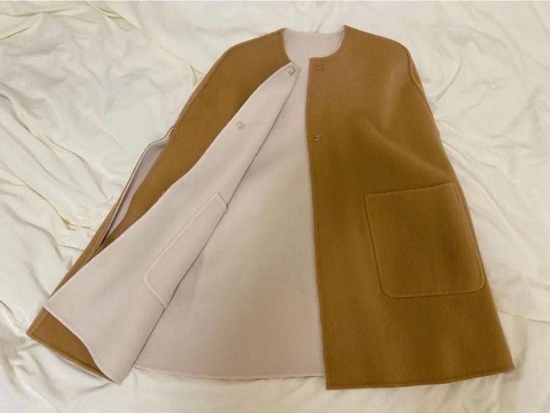 UNITED ARROWS バイカラーリバーケープOFFWHITE 36 S