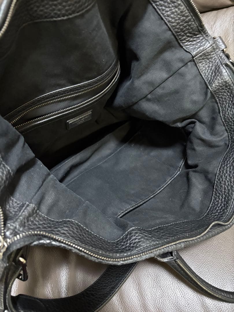 GIORGIO ARMANI 2wayショルダー　レザー　バッグ　黒