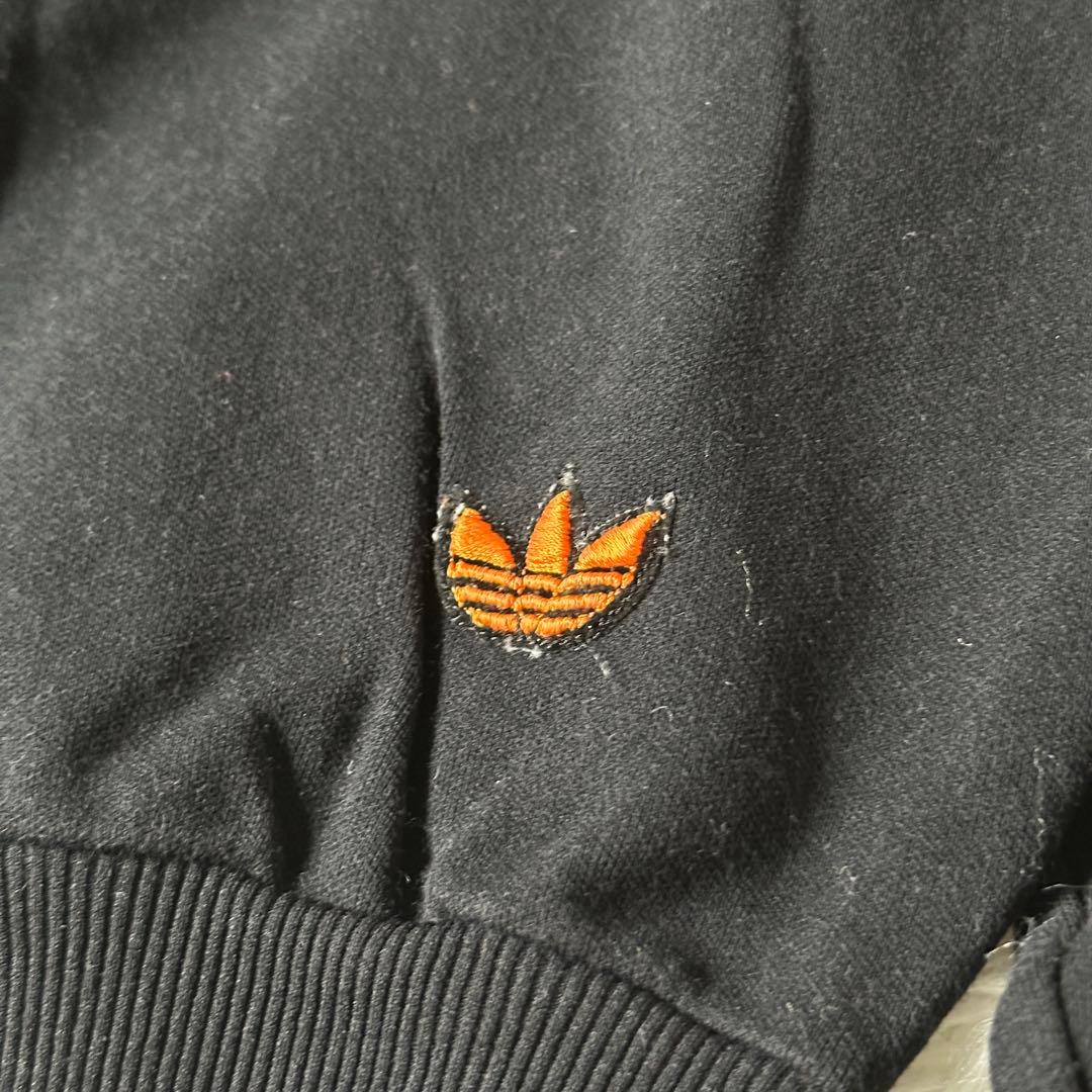 70s adidas トラックジャケット 西ドイツ デサント製 黒 オレンジ