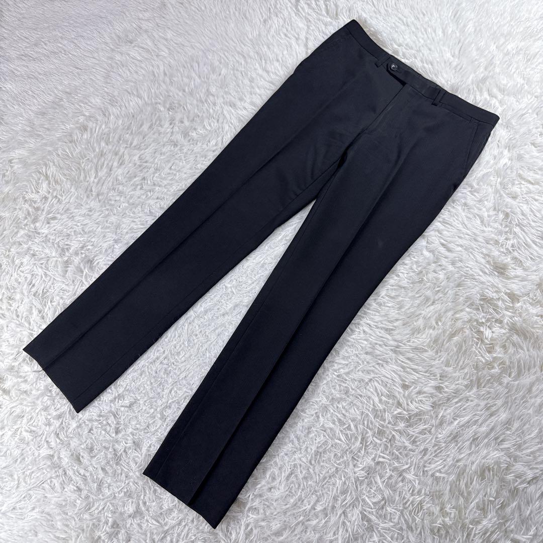 【美品】スーツセレクト スリーピーススーツ ブラック メンズ Y5 スリム