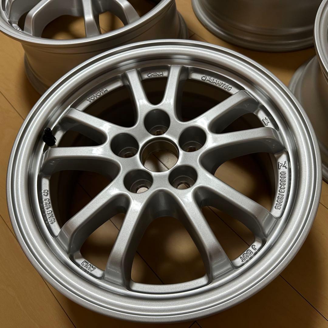 新車外し 50プリウス純正 15インチアルミホイール 美品4本組 美品